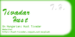 tivadar hust business card